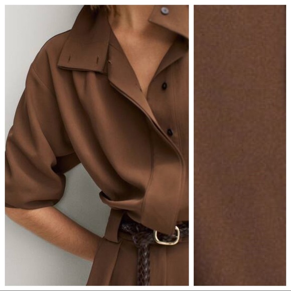 NWT. Massimo Dutti Brown Jumpsuit. Size 10. - Picture 7 of 12